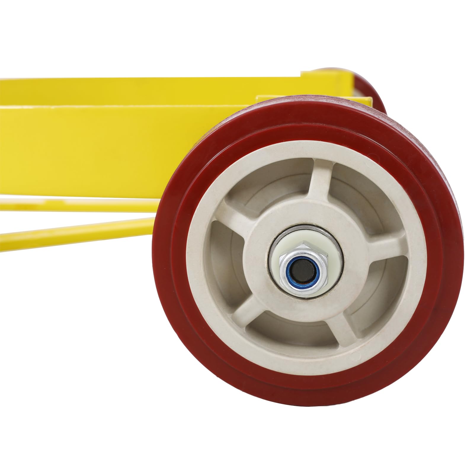 55 Gallon Drum Dolly 1pk - 1200 lb Capacity Oil Barrel Drum Roller Cart - Low Profile Steel Oil Drum Caddy，Yellow