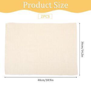 2PCS Proofing Cloth for Bread Baking 14x18 Inches Linen Cloth Reusable Bread Proofing Cloth Thick Baking Bread Cloth for Dough, Baguettes, Loaves, Pastry, Homemade Bread