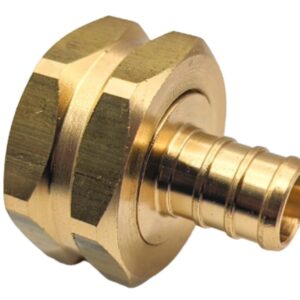 GRIDTECH Brass Garden Hose Adapter Swivel Fitting, 1/2” PEX Barb and 3/4” GHT Female Connector, Heavy-Duty High-Pressure Support, Rust and Corrosion Resistant, Patent Pending