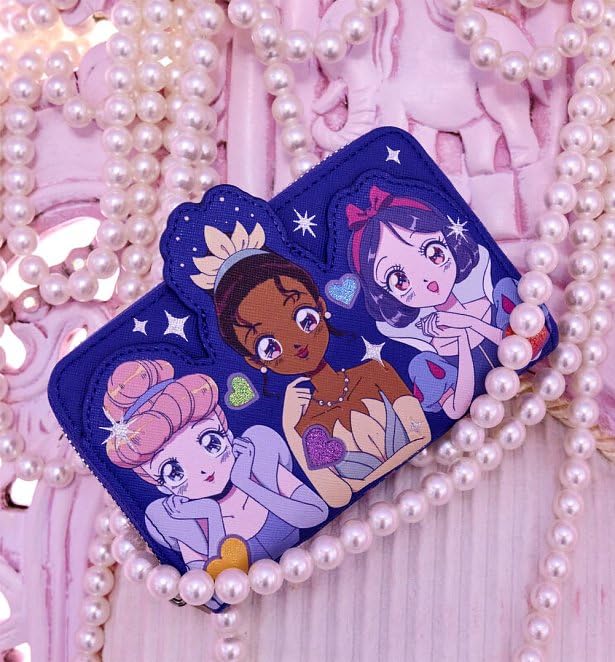 Loungefly Disney Princess Manga Style Zip Around Wallet