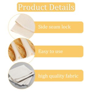 2PCS Proofing Cloth for Bread Baking 14x18 Inches Linen Cloth Reusable Bread Proofing Cloth Thick Baking Bread Cloth for Dough, Baguettes, Loaves, Pastry, Homemade Bread