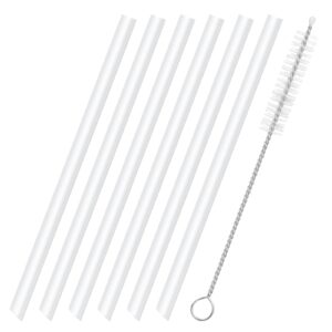 Replacement Straws Compatible with 20oz Stanley IceFlow Stainless Steel Tumbler with Straw-The IceFlow Straw Replacement-Accessories Set Include 6 Hard Straws,1Cleaning Brush