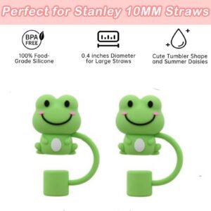 Straw Cover for Stanley Cup,Silicone Straw Covers Compatible with Stanley Mug,Straw Toppers for Stanley 30oz/40oz Tumblers,Reusable Straw Tips Protectors for Stanley