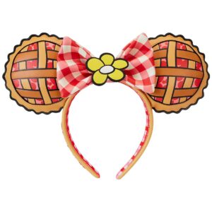 Loungefly Disney Minnie & Mickey Picnic Ear Headband Headbands Standard, Red,tan,yellow