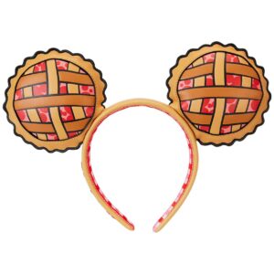 Loungefly Disney Minnie & Mickey Picnic Ear Headband Headbands Standard, Red,tan,yellow