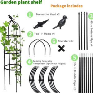 Garden Trellis for Climbing Plants Outdoor, 6ft Tall Plant Trellis Support for Potted Plants Climbing Vine Rose Clematis Vegetable Cucumber Trellis, Garden Obelisk Trellis