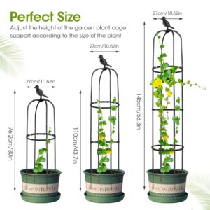 Garden Trellis for Climbing Plants Outdoor, 6ft Tall Plant Trellis Support for Potted Plants Climbing Vine Rose Clematis Vegetable Cucumber Trellis, Garden Obelisk Trellis