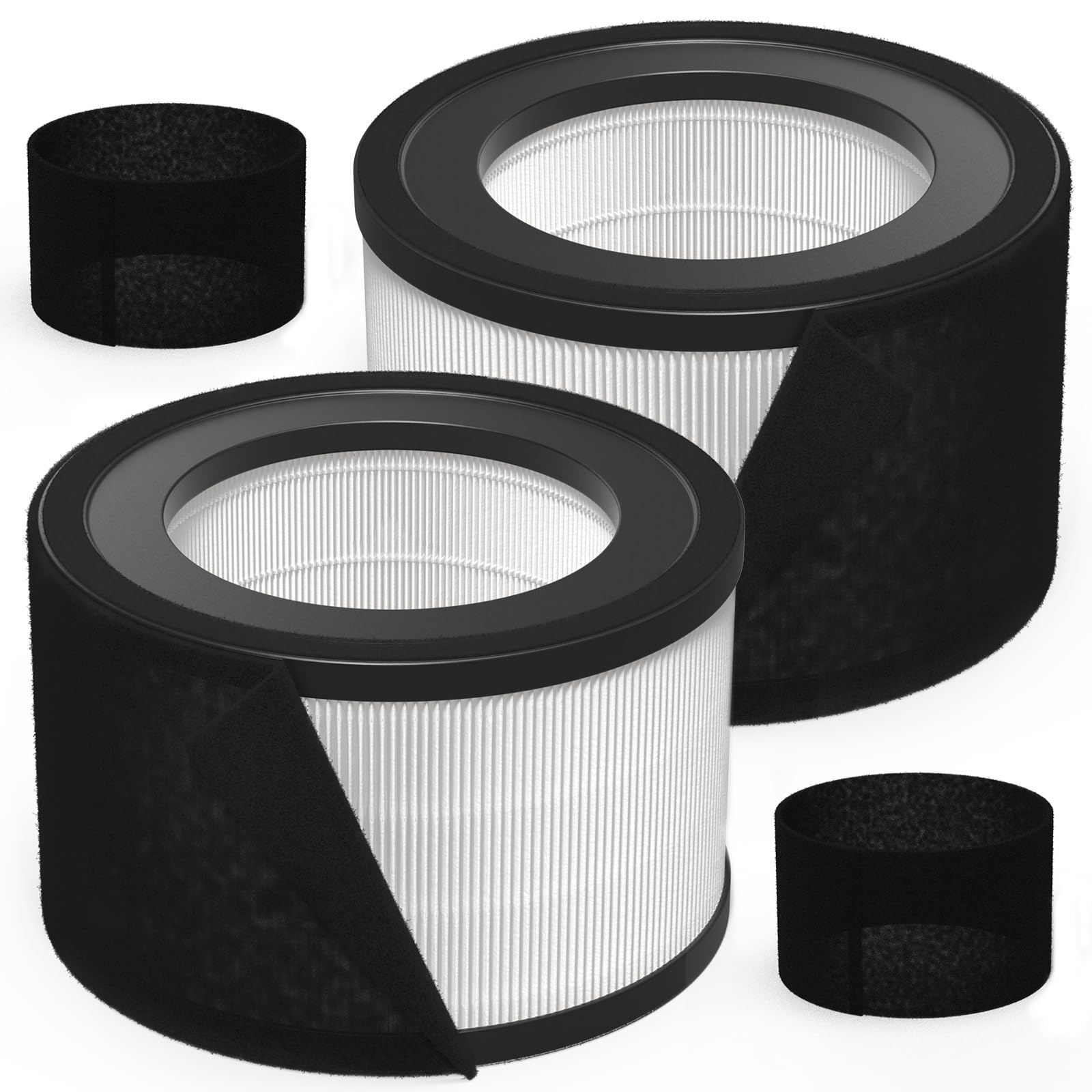 2 Pack H13 True HEPA Replacement Filter Compatible with Crane EE-5068 Air Purifier, Part Number HS-1946