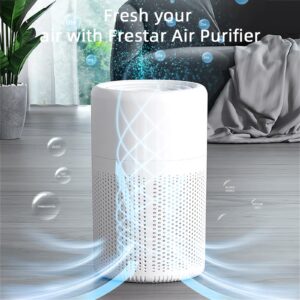 Small Air Purifier and Diffuser 2 in 1 for Office Bedroom Home, Desktop Air Purifier with H3 HEPA Filter for Smoke, Dust, Pets, Super Quiet Powered by USB No Adapter(White)