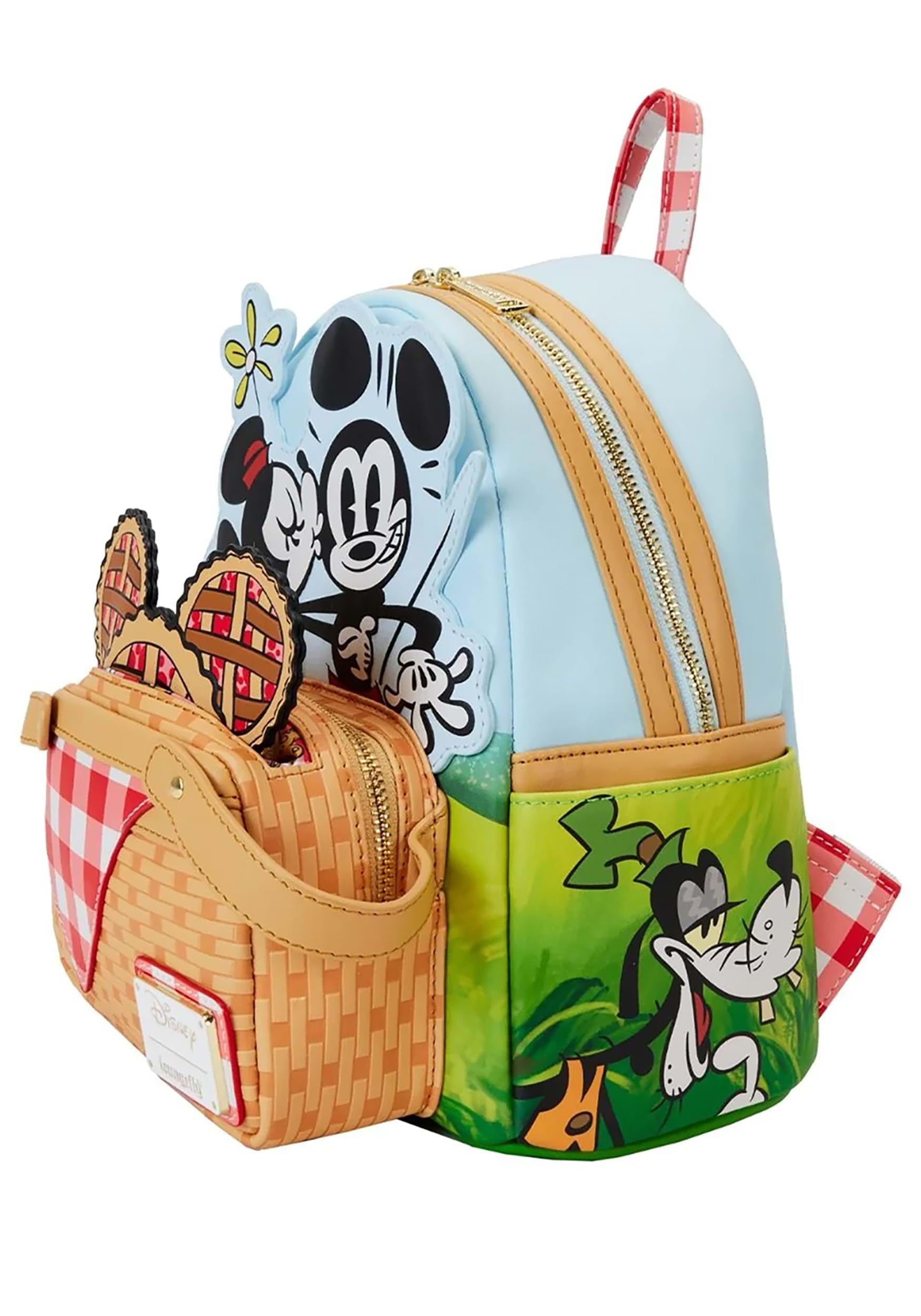 Loungefly Disney Mickey and Friends Picnic Basket Mini Backpack with Coin Bag