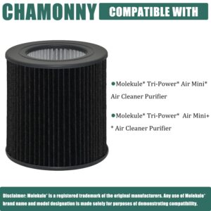 CHAMONNY Air Mini PECO-HEPA Tri-Power Filter Replacement, Compatible with Molekule PECO-HEPA Tri-Power Air Mini and Air Mini+ Air Purifier, 1 Pack