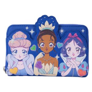 Loungefly Disney Princess Manga Style Zip Around Wallet