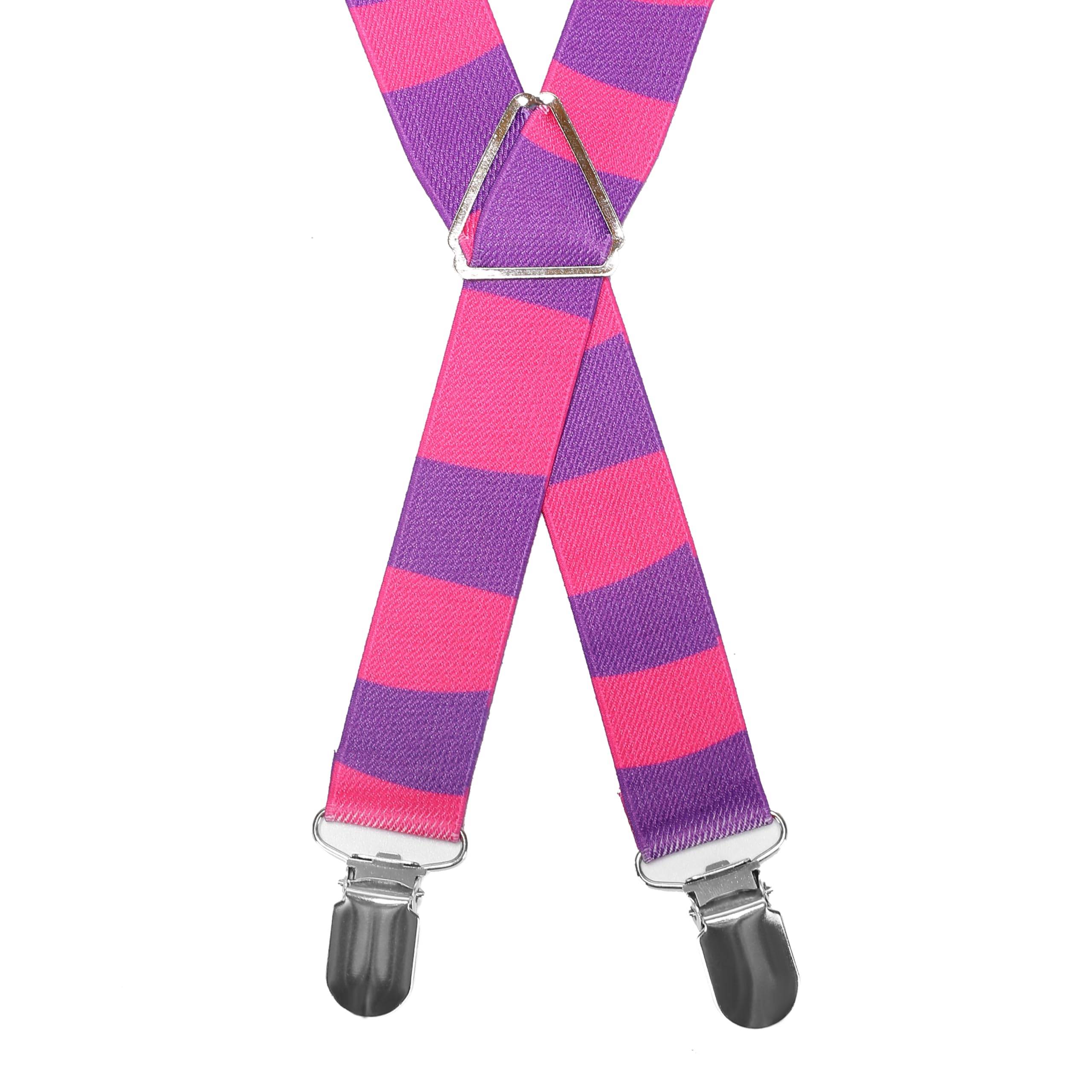 ASVP Shop Suspenders Cheshire Cat Stripe Pink - Purple Alice In Wonderland Costume