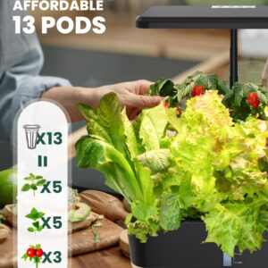 RAINPOINT Indoor Hydroponics Growing System,13 Pods Hydroponic Garden Planter, Vegetable Growing System Kit, Kitchen Christmas Gifts for Women, Hydro Garden Herb Grower