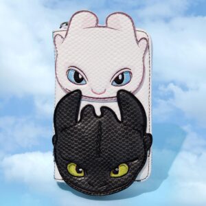 Loungefly How to Train Your Dragon Light and Night Fury Zip Around Wallet