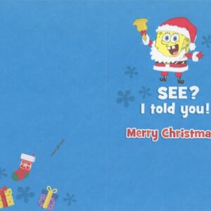 American Greetings SpongeBob Best Christmas Ever Money Holder/Gift Card Holder Christmas Card