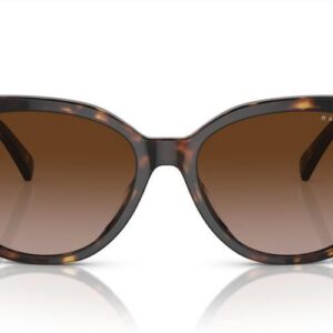 Ralph by Ralph Lauren Women's RA5305U Universal Fit Cat Eye Sunglasses, Black Havana/Gradient Brown, 56 mm