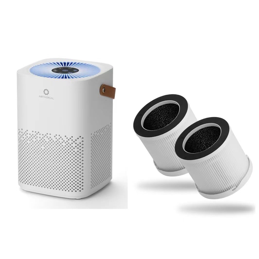 Airthereal Bundle | ADH70 HEPA Air Purifier for car, bedroom, officie and study room desktop and 2-Pack Spare Replacement Filter, Day Dawning