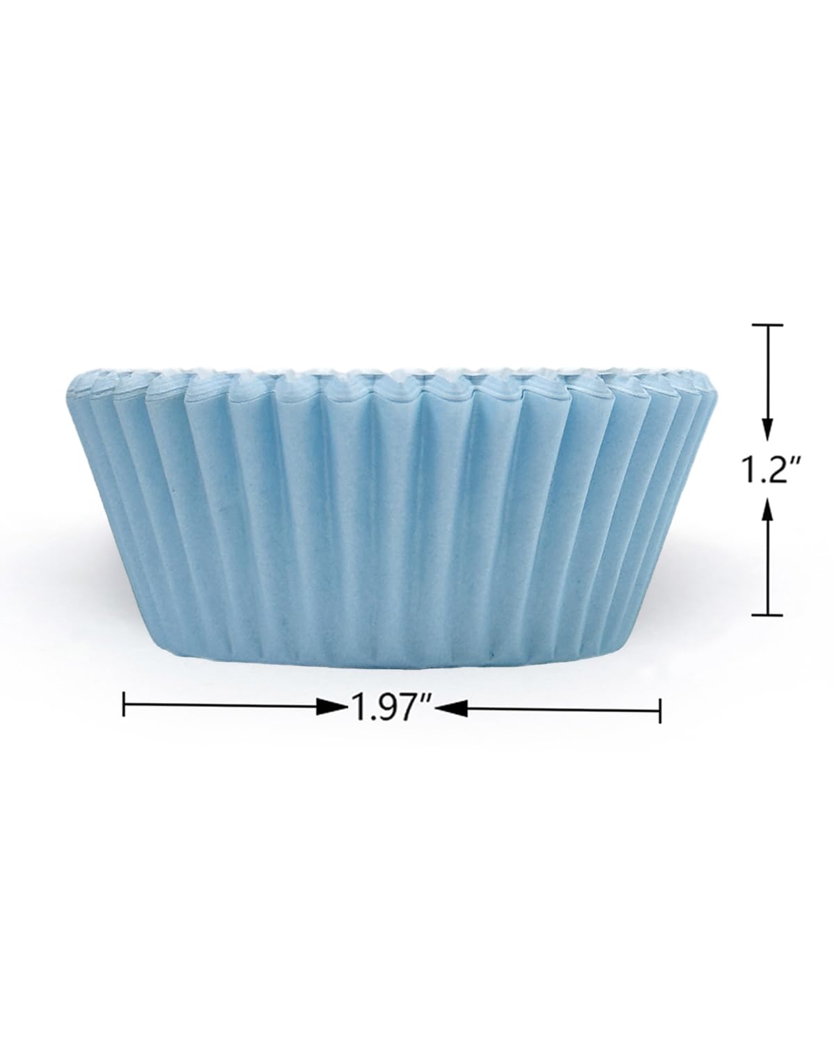 qiqee 300 Counts Cupcake Liners Cupcake Cups Food Grade 6 Solid Blue Colors Cupcake Papers Muffin Baking Cups Cupcake Wrappers (Standard Size)