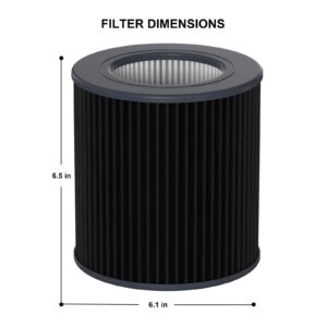 Ganteny Air Mini Replacement HEPA Filter Compatible with Molekule Tri-Power Air Mini & Air Mini + Air Cleaner Purifiers, 3 in 1 High-Efficiency Filtration System with Activated Carbon, 1 Pack