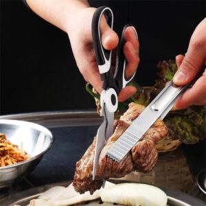 Kitchen Shears - QtoiKce Kitchen Scissors Heavy Duty Stainless Steel Food Shears for Cutting Meat, Fish, Poultry Shears Multipurpose Utility Scissors