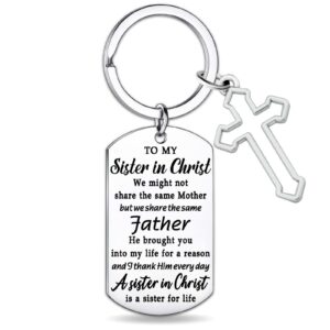 christian gifts for women faith religious gifts for sister in christ best friendship birthday gift for friends sisters female inspirational christmas keychain for sisters