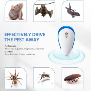 Lickoon 6 Packs Ultrasonic Pest Control Repeller, Electronic Pest Repellent Plug in Indoor for Insect Roaches Spider Ant Bug Mosquito Mouse Repellent for House Kitchen Garage Warehouse