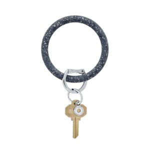 oventure, the original bracelet keychain, silicone big o key ring - confetti collection (back in black confetti)