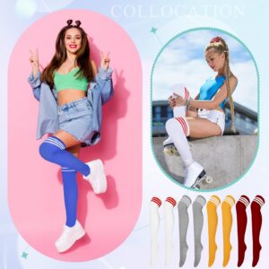 Syhood 36 Pairs over Knee Thigh Socks Thigh High Socks for Women Leg High Socks Long Stocking for Daily Wear(Multi Colors)