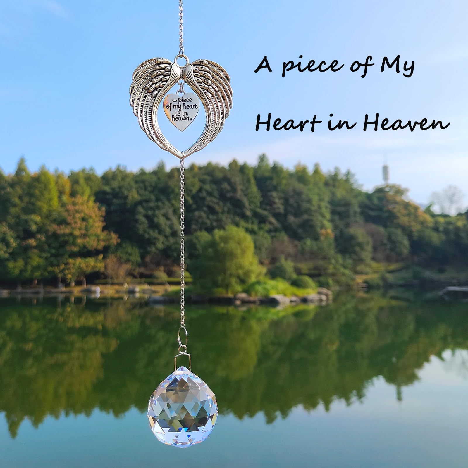 PUREFLY Memorial Gifts for Loss of Loved One, Unique Sympathy Gift Idea Crystal Ball Suncatcher, Rainbow Bereavement Grief Gift Box for Loss of Mom Friend Son Daughter Dog