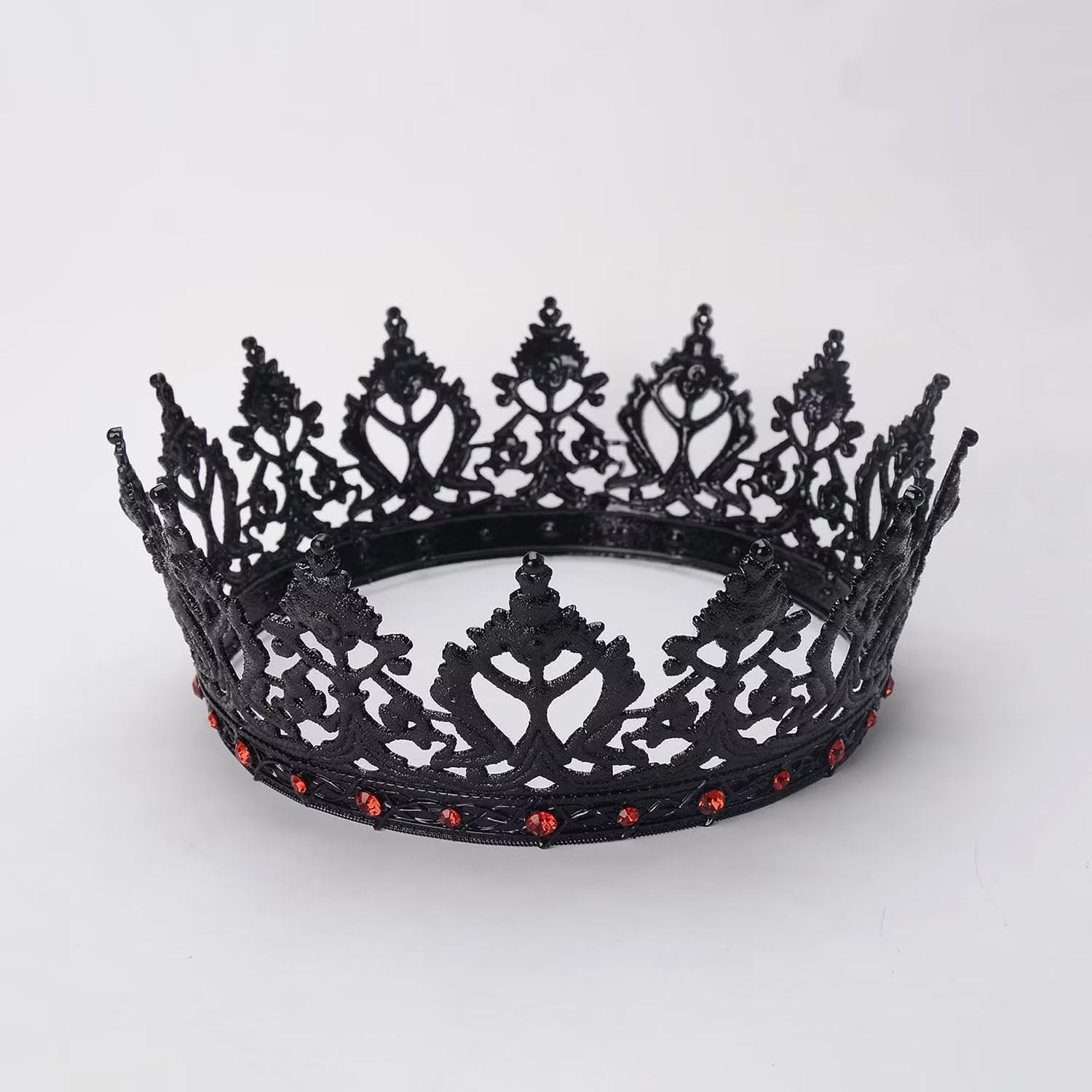 S SNUOY King Crowns for Men Black Crown for Women Medieval Crowns and Tiaras Rhinestone Metal Headpieces for Prom Cosplay Party Homecoming Birthday Halloween Christmas