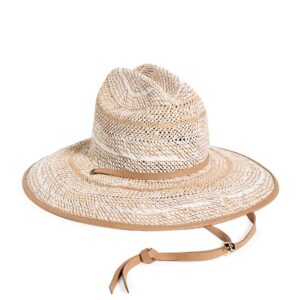 Lele Sadoughi Women's Straw Woven Hat, Pecan, Tan, One Size