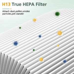 2 Pack P07 True HEPA Replacement Filter Compatible with FULMINARE PU-P07 Air Purifier, 3-in-1 H13 True HEPA Filter Replacement