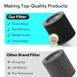 Leemone H13 True Air Mini Filter Replacements Compatible with Molekule Air Mini & Air Mini + Air Purifiers, 3-in-1 High-Efficiency True HEPA Replacement Filter, 2 Pack