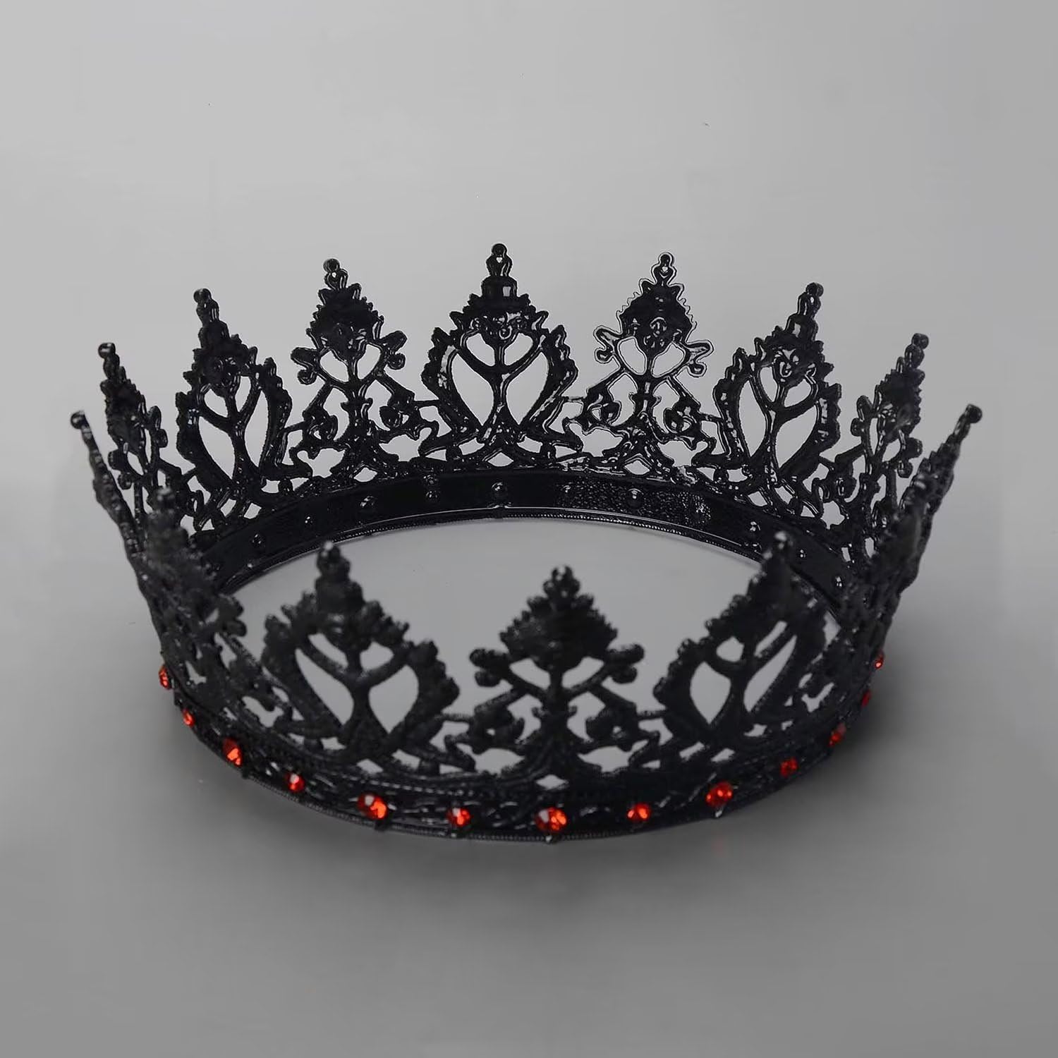 S SNUOY King Crowns for Men Black Crown for Women Medieval Crowns and Tiaras Rhinestone Metal Headpieces for Prom Cosplay Party Homecoming Birthday Halloween Christmas