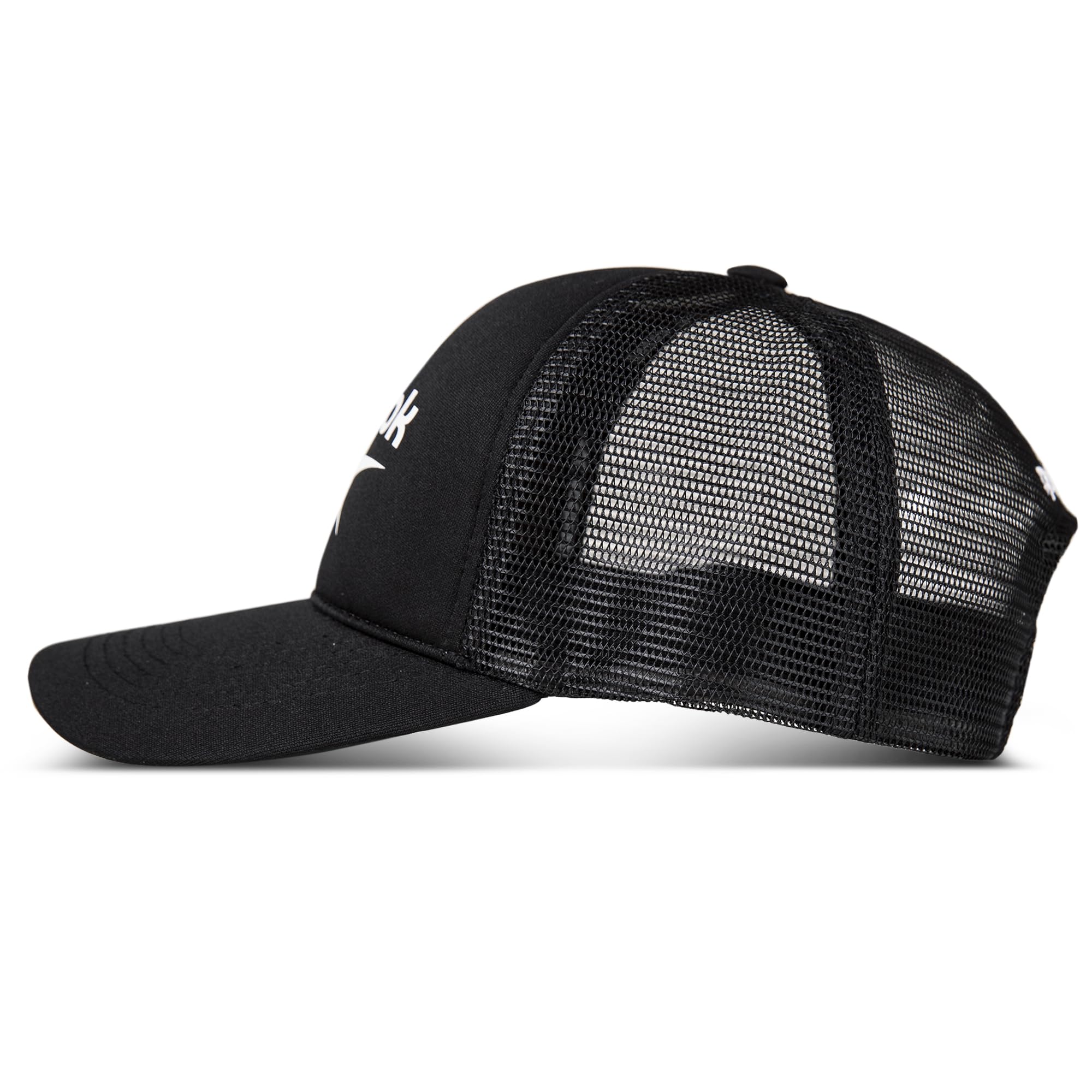 Reebok Trucker Mesh-Back Cap with Adjustable Snapback for Men and Women (One Size Fits Most), Black