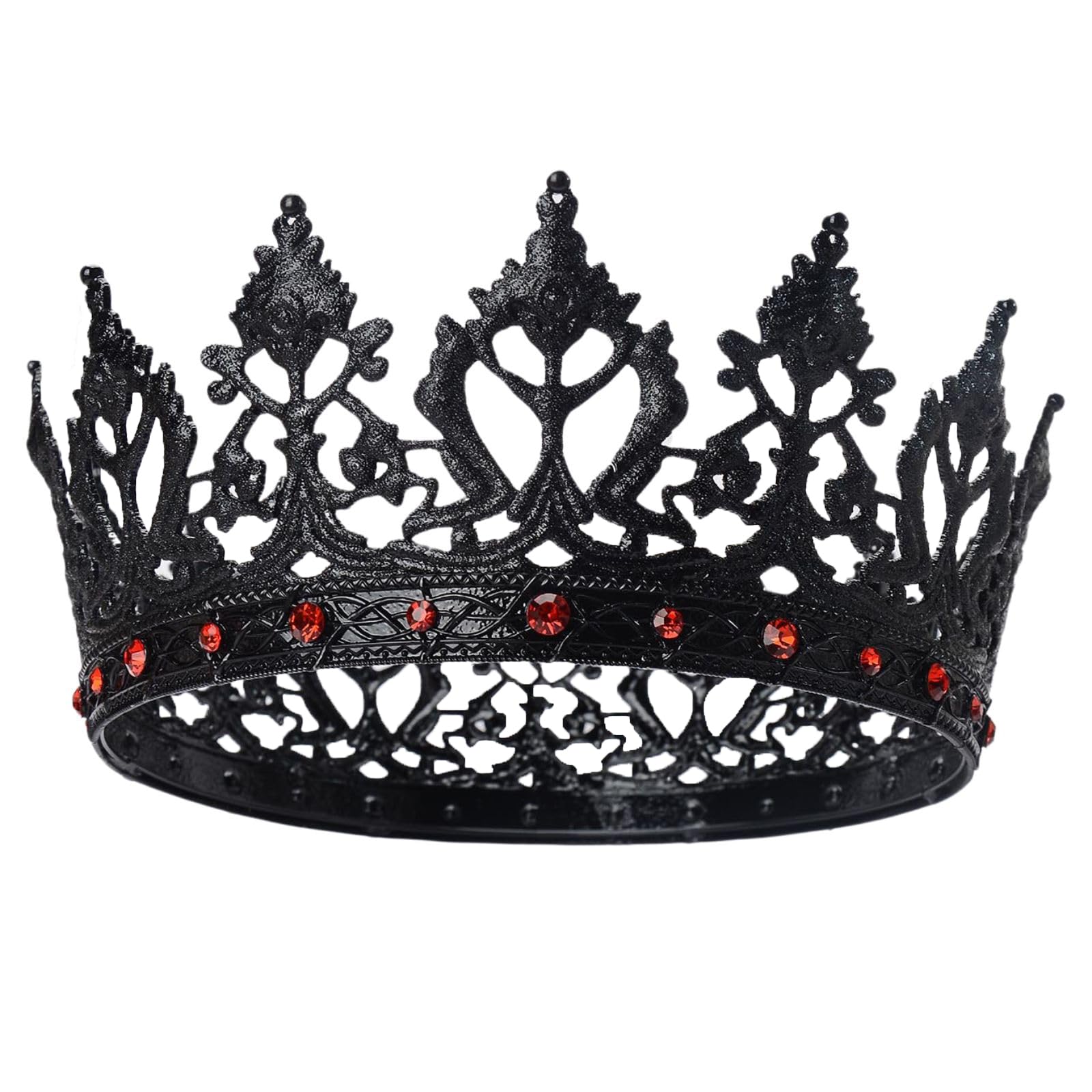 S SNUOY King Crowns for Men Black Crown for Women Medieval Crowns and Tiaras Rhinestone Metal Headpieces for Prom Cosplay Party Homecoming Birthday Halloween Christmas