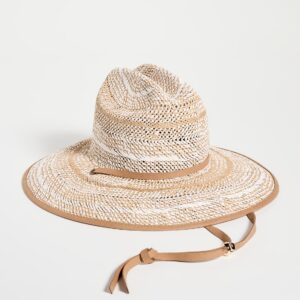 Lele Sadoughi Women's Straw Woven Hat, Pecan, Tan, One Size