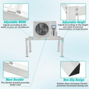 Mini Split Stand, Heavy Duty Mini Split Ground Stand For Ductless, Mini Split Condenser Stand, Mini Split Ground Mount Stand For 9,000-24,000 BTU, Support Up To 400 lbs Mini Split Mounting Stand