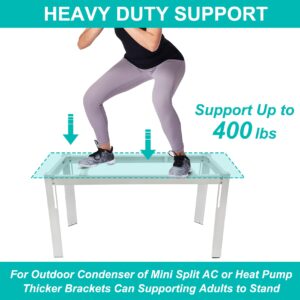 Mini Split Stand, Heavy Duty Mini Split Ground Stand For Ductless, Mini Split Condenser Stand, Mini Split Ground Mount Stand For 9,000-24,000 BTU, Support Up To 400 lbs Mini Split Mounting Stand