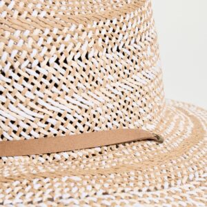 Lele Sadoughi Women's Straw Woven Hat, Pecan, Tan, One Size