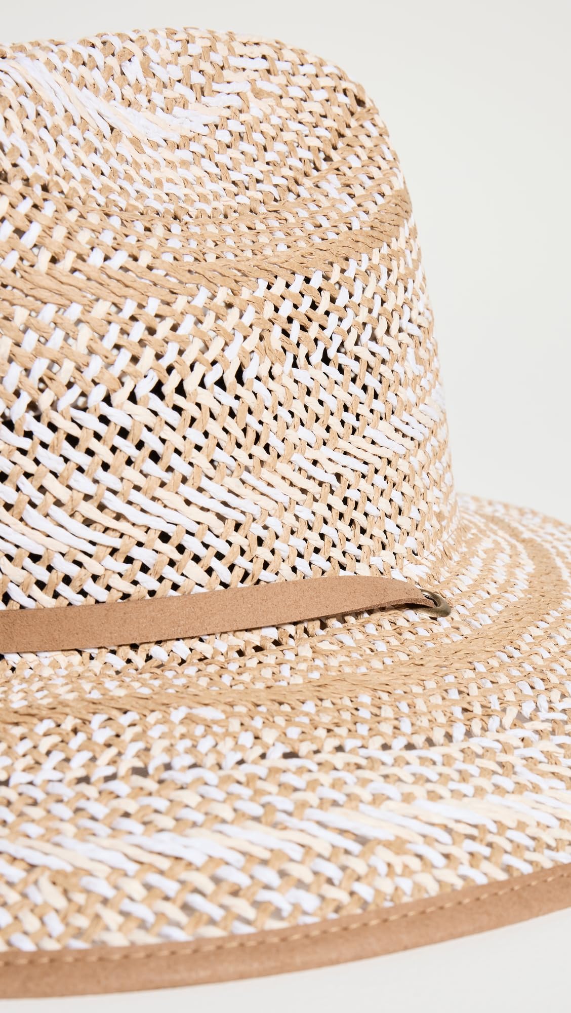 Lele Sadoughi Women's Straw Woven Hat, Pecan, Tan, One Size