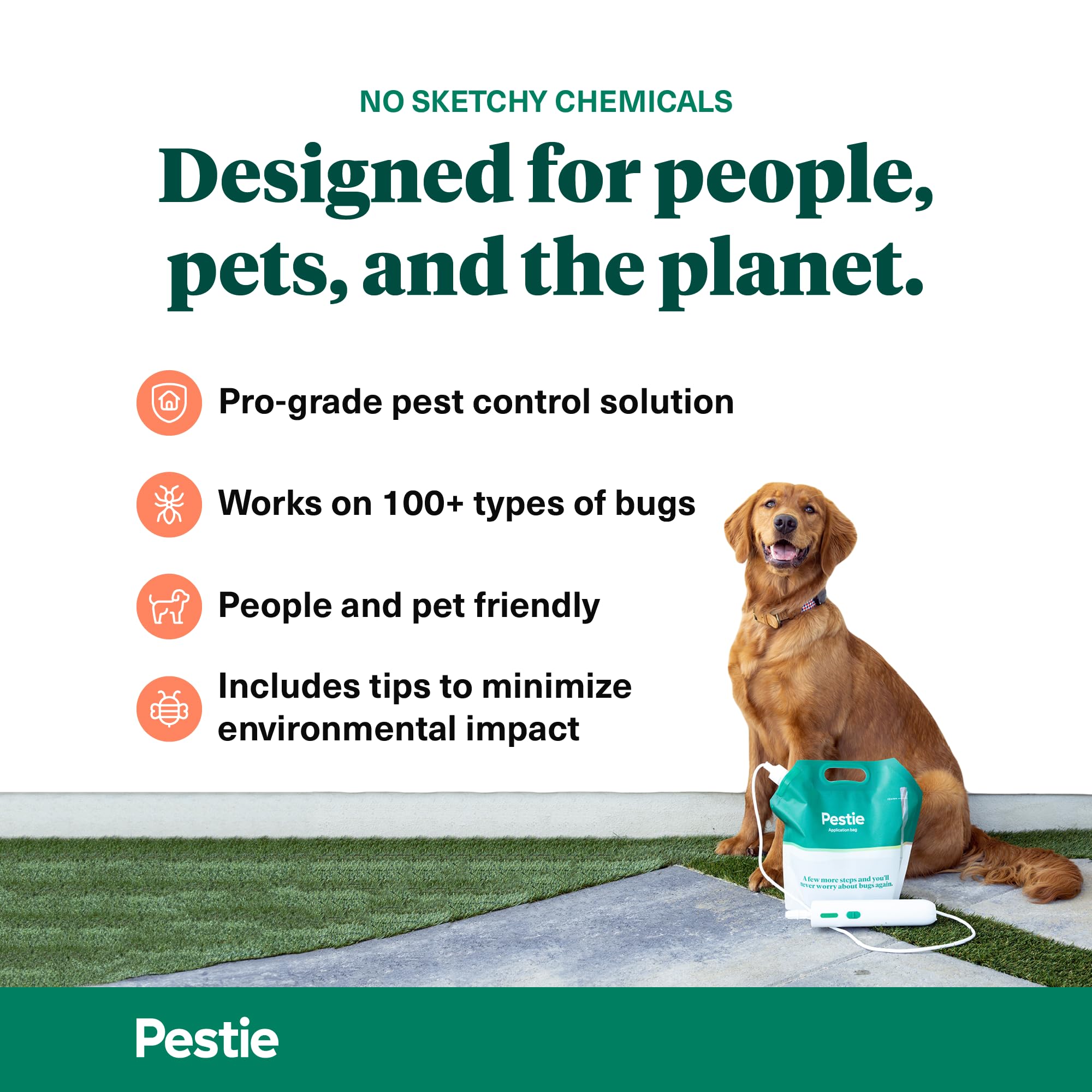 Pestie Home Barrier Pest Control Kit, Expert Pest Control for Your Home, Fast-Acting, Long-Lasting Insect Killer, Professional Spray Protects Against Common Pests