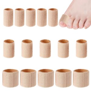 blmhtwo 15pcs toe cushion tube toe tubes sleeves soft gel corn pad protectors toe cushions for pain relief corn protectors for toes (3 size)