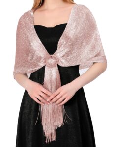 zenuta shawls and wraps for evening dresses, womens shawls and wraps, dressy shawls and wraps for evening wear (f. pink (with pink buckle))