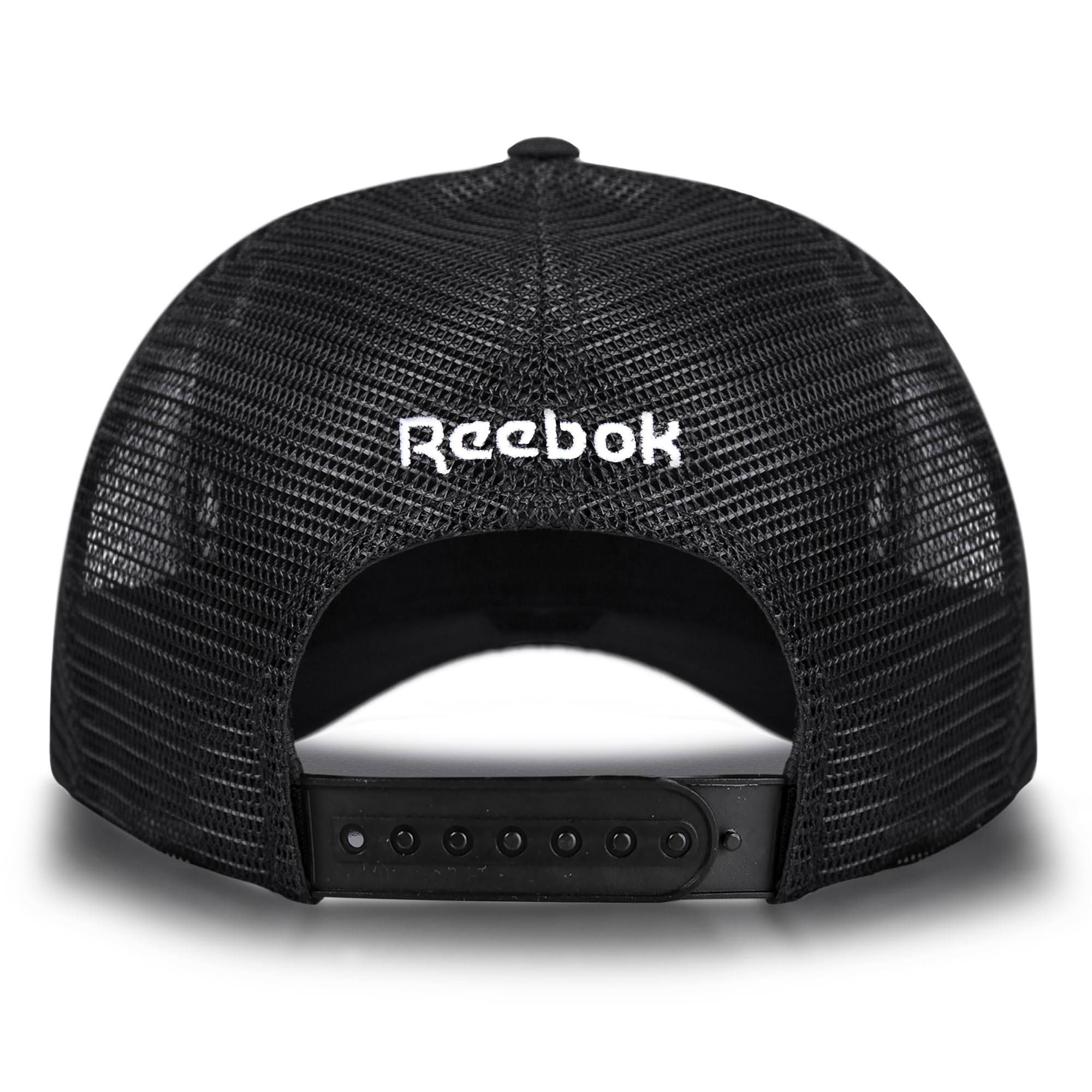 Reebok Trucker Mesh-Back Cap with Adjustable Snapback for Men and Women (One Size Fits Most), Black