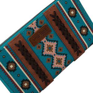 Montana West × Wrangler Wristlet Western Wallet Boho Aztec Credit Card Holder for Women Gifts for Women Ladies Female