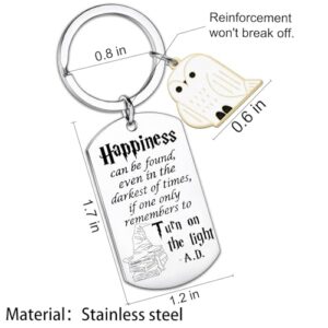 ichrati Magic Movie Gifts Valentines Keychain Merchandise Personalized Keychains Wizardry Gift for Daughter Teen Girls Trendy Stuff Inspirational Gift for Women A.D. Quotes key Chain Keepsakes