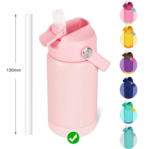 Replacement Straws Compatible with Simple Modern Kids Water Bottle 14oz-Simple Modern Straw Lid Straws Replacement-Accessories Set-6 Pack BPA Straws and 1 Pack Straw Brush