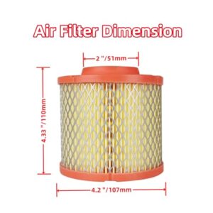 Kvjicdo 845090 Air Filter 12 050 01-S Oil Filter Kit Fit For B&S 295000 295342 295346 295347 305000 305442 305446 305447 356000 356442 Engine